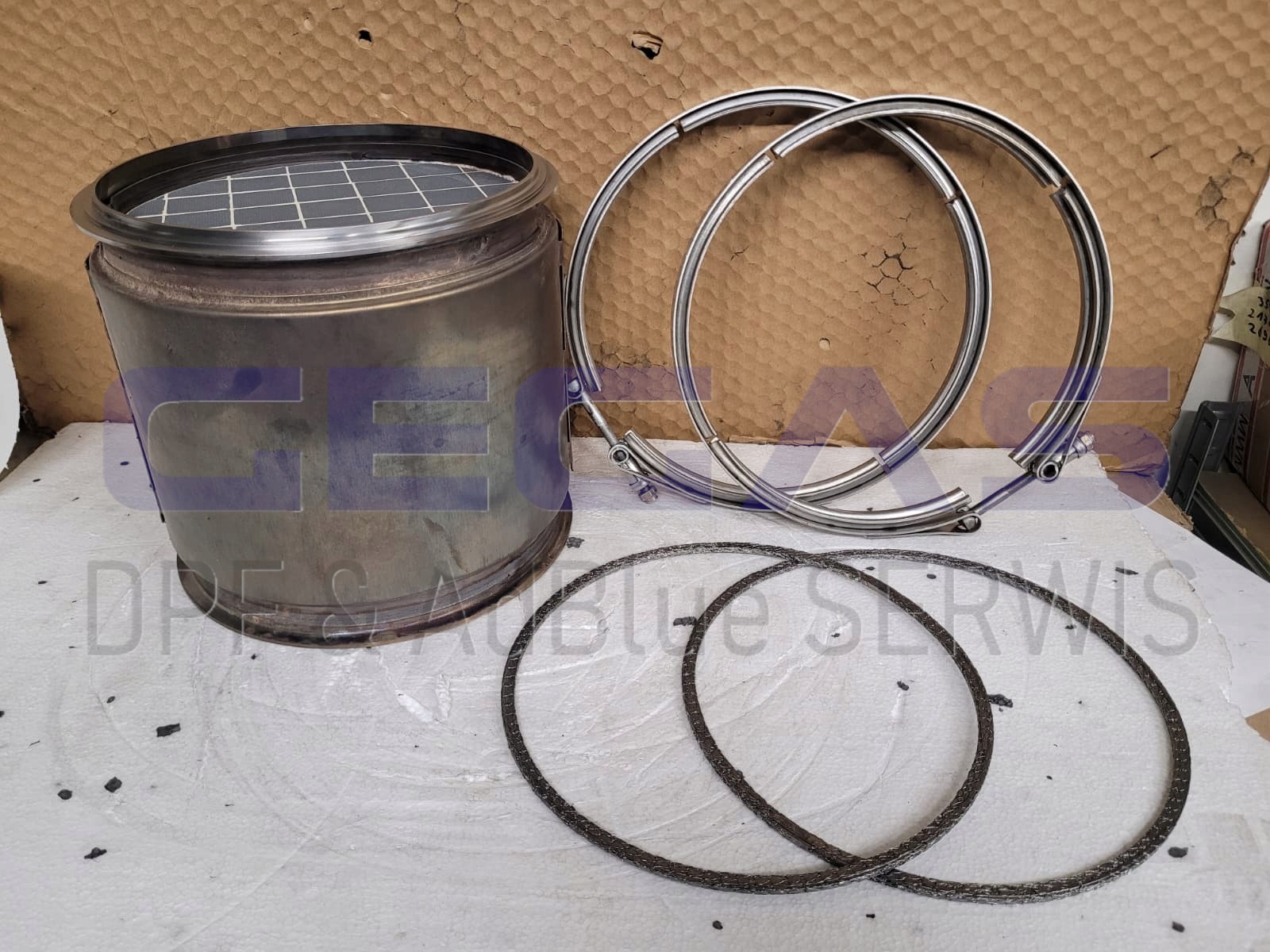 FILTR CZĄSTEK STAŁYCH DPF + KPL. USZCZELEK CUMMINS DAF LF CF EURO 6 5296249